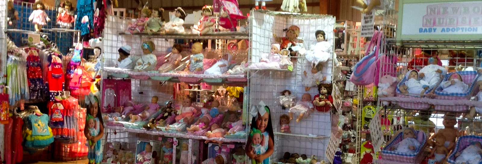 Pink mart register and store baby doll