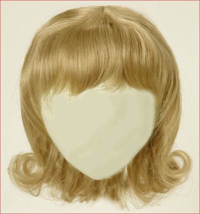 A drawing of a woman 's face with blonde hair.