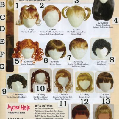 A page of different types of hair styles